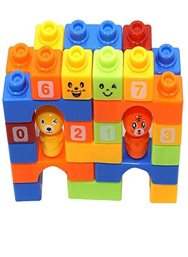 MAPA PLAY 44 Pcs DIY Interlocking Building Blocks Puzzle Toy Set,Block Game for Kids,Puzzle Play Set Toy,Creative Stacking Blocks Toys Set for Kids(44 Pcs),Multi - Image 1